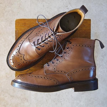 極上★トリッカーズ SIZE 7【定価￥88,000-★MALTON/モールトン】M2508/カントリーブーツ/カーフ/茶/メンズ/Tricker's★g176