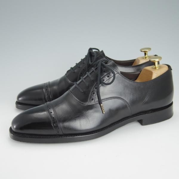 極上★(英)グレンソン 7.5E【定価￥74,800-★MACCLESFIELD/クォーターブローグ】カーフ/黒/メンズ/GRENSON★g201