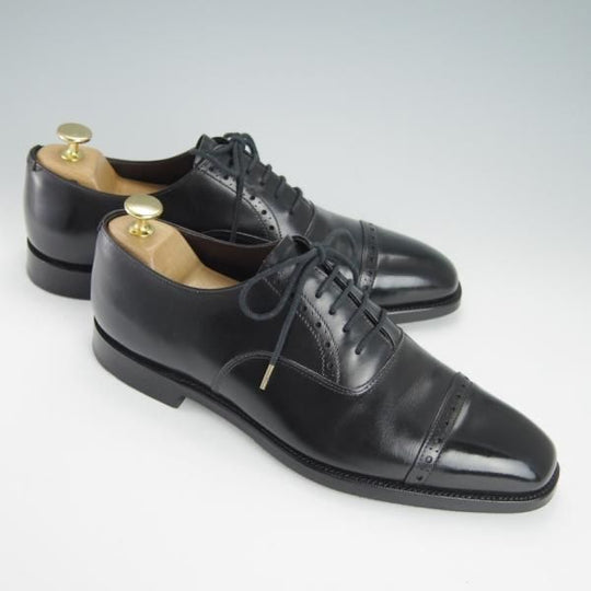 極上★(英)グレンソン 7.5E【定価￥74,800-★MACCLESFIELD/クォーターブローグ】カーフ/黒/メンズ/GRENSON★g201