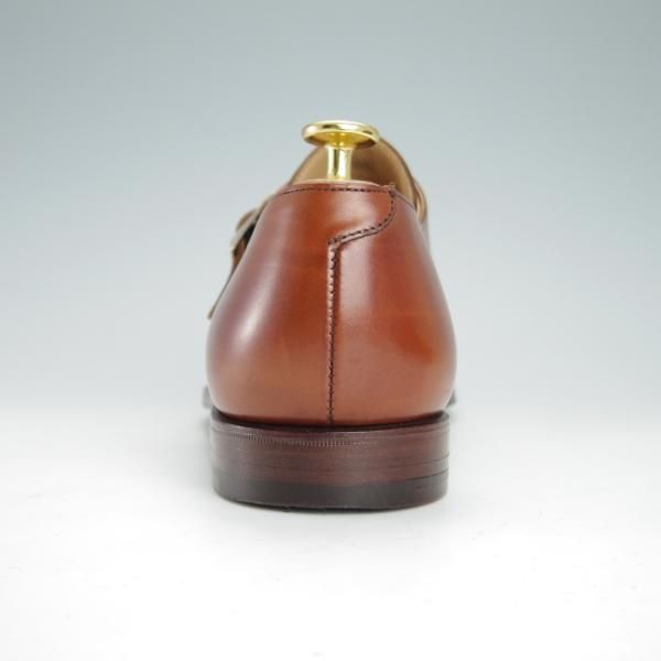 未使用★クロケット&ジョーンズ 7.5E【モデル定価￥86,900-★MONKTON/348ラスト】モンクストラップ/カーフ/茶/Crockett&Jones★g202