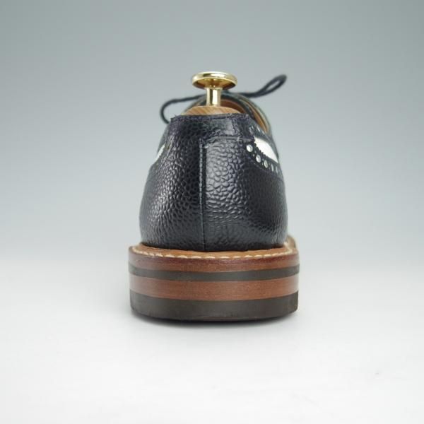 ★クロケット&ジョーンズ 8.5E【ダイナイトソール仕様★GERRARD 6/ジェラード】フルブローグ/グレインレザー/紺×白/Crockett&Jones★g204