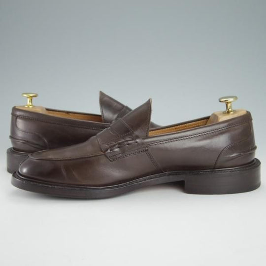 極上★トリッカーズ SIZE 7.5【定価￥84,700-★エスプレッソバーニッシュ/JAMES】M3227/コインローファー/カーフ/濃茶/Tricker's★g205