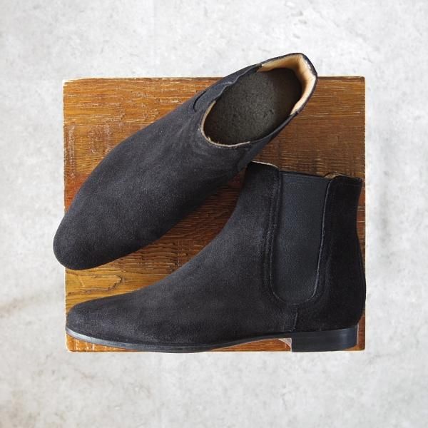 美品★(伊製)HERMES/エルメス(レディース) SIZE 36.5【★サイドゴアブーツ/スエード】黒★g206