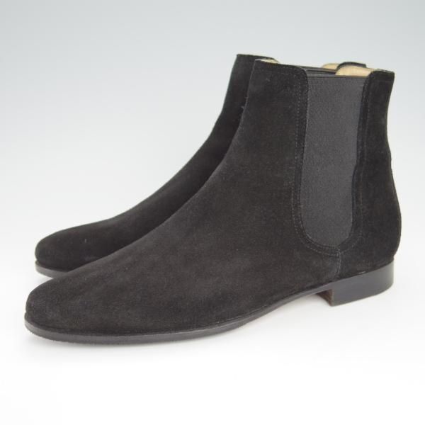 美品★(伊製)HERMES/エルメス(レディース) SIZE 36.5【★サイドゴアブーツ/スエード】黒★g206