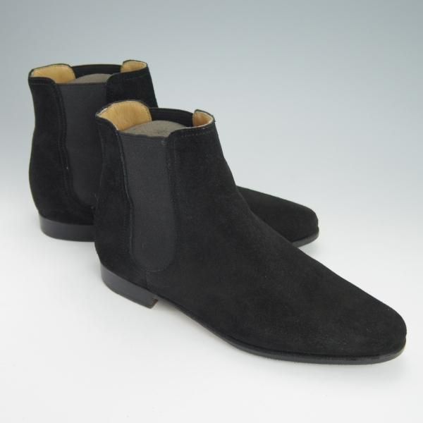美品★(伊製)HERMES/エルメス(レディース) SIZE 36.5【★サイドゴアブーツ/スエード】黒★g206