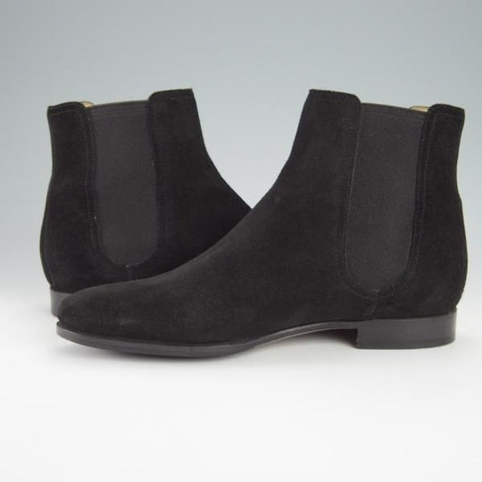 美品★(伊製)HERMES/エルメス(レディース) SIZE 36.5【★サイドゴアブーツ/スエード】黒★g206