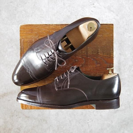 極上★トリッカーズ SIZE 7【貴重★ドレスライン/エスプレッソバーニッシュ/M7640】ダービーシューズ/カーフ/濃茶/Tricker's★g207