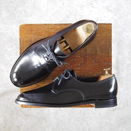 極上★トリッカーズ SIZE 7.5【貴重★ドレスライン/プレーントゥ】カーフ/黒/メンズ/Tricker's★g208