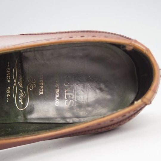 極上★クロケット&ジョーンズ 6E【貴重★360ラスト/トレーディングポスト別注/MAIDWELL】セミブローグ/カーフ/茶/Crockett&Jones★g210