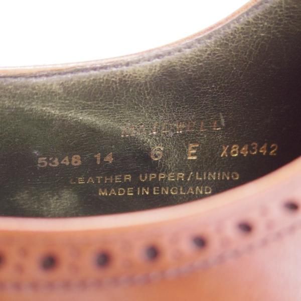 極上★クロケット&ジョーンズ 6E【貴重★360ラスト/トレーディングポスト別注/MAIDWELL】セミブローグ/カーフ/茶/Crockett&Jones★g210