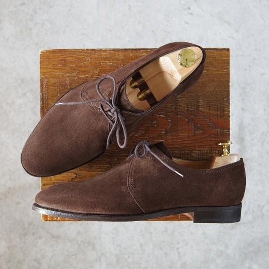 新品★ジョンロブ 6.5E【モデル定価￥280,800-★WELDON/8695ラスト】Vフロント/プレーントゥ/スエード/濃茶/メンズ/JOHN LOBB★g211