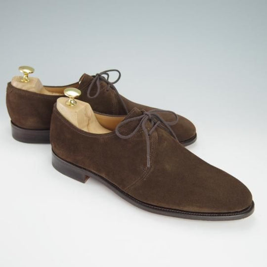 新品★ジョンロブ 6.5E【モデル定価￥280,800-★WELDON/8695ラスト】Vフロント/プレーントゥ/スエード/濃茶/メンズ/JOHN LOBB★g211