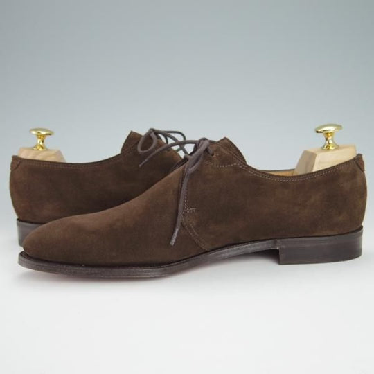 新品★ジョンロブ 6.5E【モデル定価￥280,800-★WELDON/8695ラスト】Vフロント/プレーントゥ/スエード/濃茶/メンズ/JOHN LOBB★g211