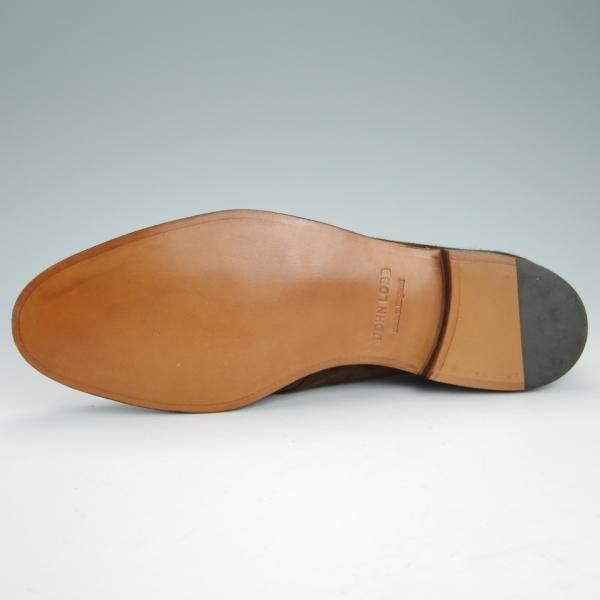 新品★ジョンロブ 6.5E【モデル定価￥280,800-★WELDON/8695ラスト】Vフロント/プレーントゥ/スエード/濃茶/メンズ/JOHN LOBB★g211