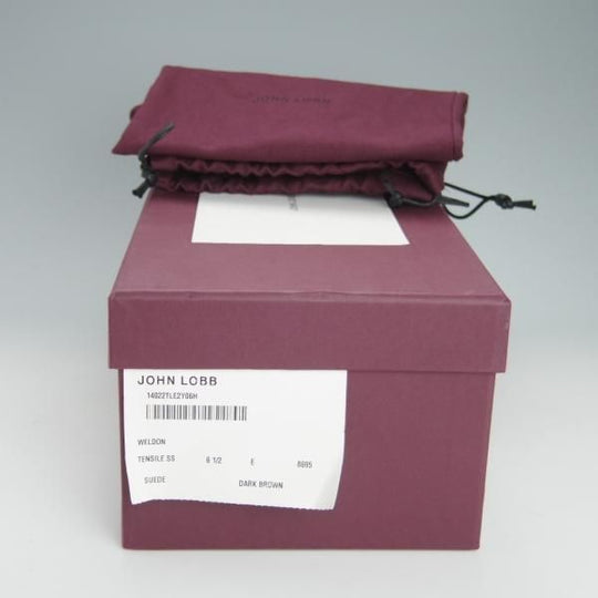 新品★ジョンロブ 6.5E【モデル定価￥280,800-★WELDON/8695ラスト】Vフロント/プレーントゥ/スエード/濃茶/メンズ/JOHN LOBB★g211