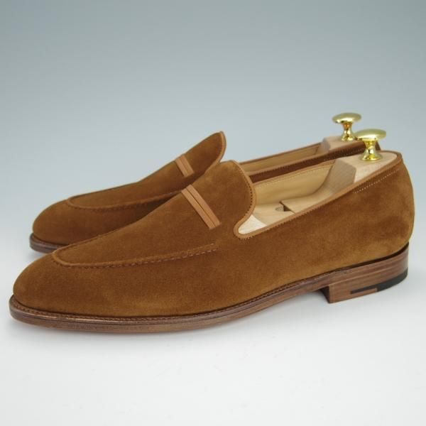 新品★ジョンロブ 6.5E【定価￥236,500-★AMBLE/4098ラスト】ローファー/スリッポン/スエード/茶/JOHN LOBB★g212