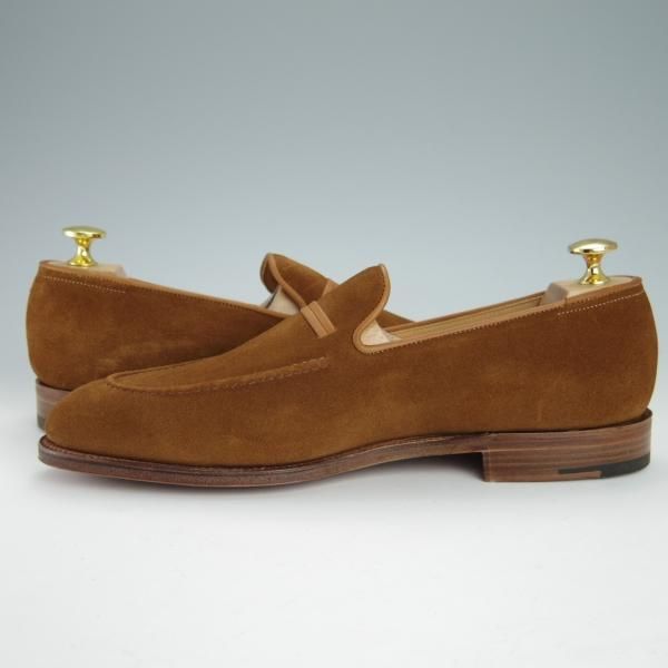 新品★ジョンロブ 6.5E【定価￥236,500-★AMBLE/4098ラスト】ローファー/スリッポン/スエード/茶/JOHN LOBB★g212