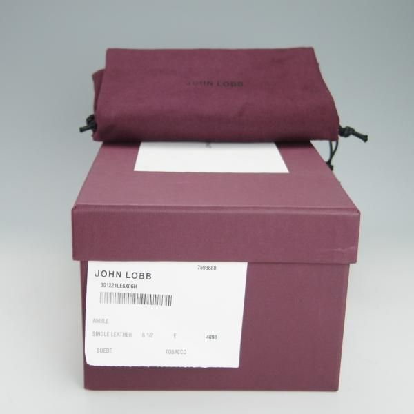新品★ジョンロブ 6.5E【定価￥236,500-★AMBLE/4098ラスト】ローファー/スリッポン/スエード/茶/JOHN LOBB★g212