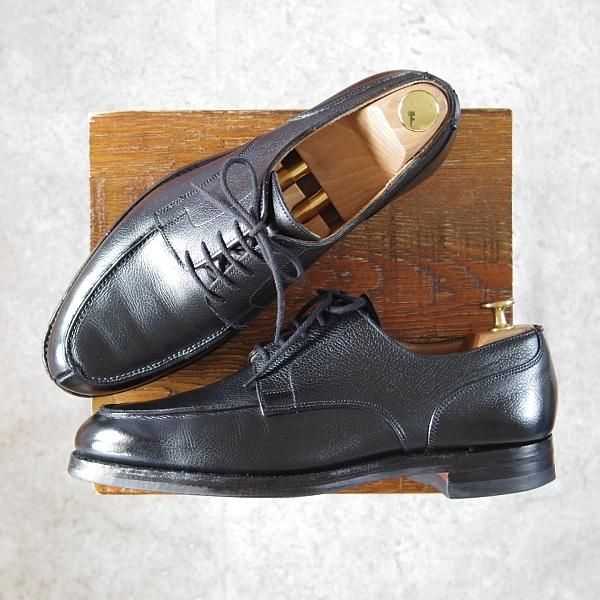 美品★クロケット&ジョーンズ 8E【定価￥93,500-★ダイナイトソール仕様/DURHAM 3】375ラスト/Uチップ/黒/メンズ/Crockett&Jones★g213