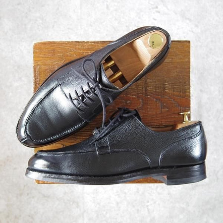 美品★クロケット&ジョーンズ 8E【定価￥93,500-★ダイナイトソール仕様/DURHAM 3】375ラスト/Uチップ/黒/メンズ/Crockett&Jones★g213