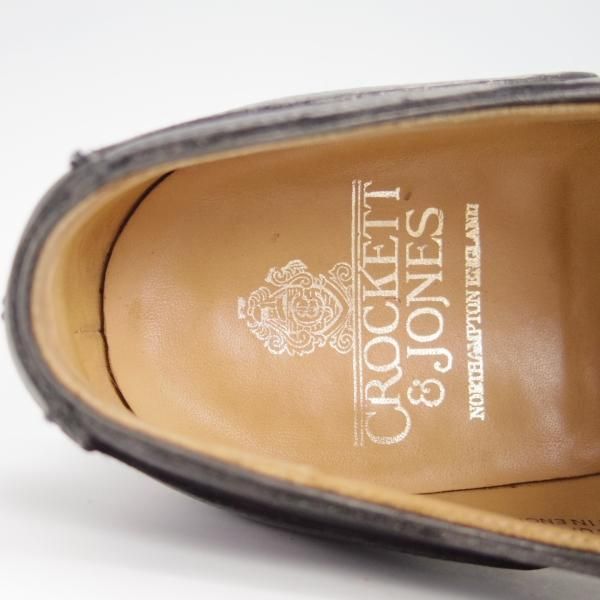 美品★クロケット&ジョーンズ 8E【定価￥93,500-★ダイナイトソール仕様/DURHAM 3】375ラスト/Uチップ/黒/メンズ/Crockett&Jones★g213