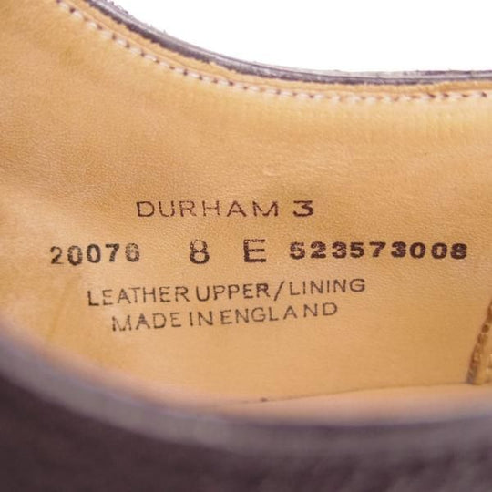 美品★クロケット&ジョーンズ 8E【定価￥93,500-★ダイナイトソール仕様/DURHAM 3】375ラスト/Uチップ/黒/メンズ/Crockett&Jones★g213