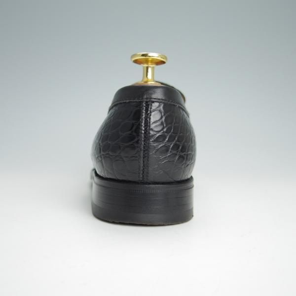 極美品★J.M.ウェストン(レディース) 3D【同系モデル定価￥682,000-★クロコ仕様/180】コインローファー/黒/Weston/ウエストン(レディース)★g214