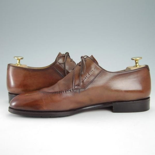 極上★(仏)ベルルッティ SIZE 8【シャドウステッチ仕様★ヴェネチアレザー】ダービーシューズ/茶/メンズ/Berluti★g220