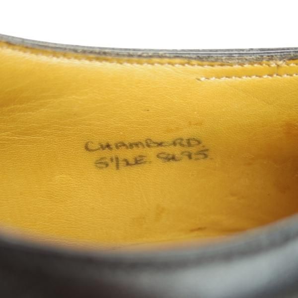 極上★ジョンロブ 5.5E【名作★シャンボード/CHAMBORD/スキンステッチ仕様】8695ラスト/Uチップ/カーフ/黒/メンズ/JOHN LOBB★g225