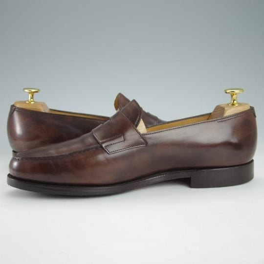 極上★ジョンロブ 8E【モデル定価￥217,800-★ミュージアムカーフ/ロペス/LOPEZ】4395ラスト/コインローファー/濃茶/JOHN LOBB★g227