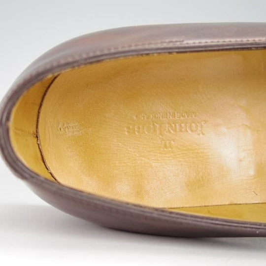 極上★ジョンロブ 8E【モデル定価￥217,800-★ミュージアムカーフ/ロペス/LOPEZ】4395ラスト/コインローファー/濃茶/JOHN LOBB★g227