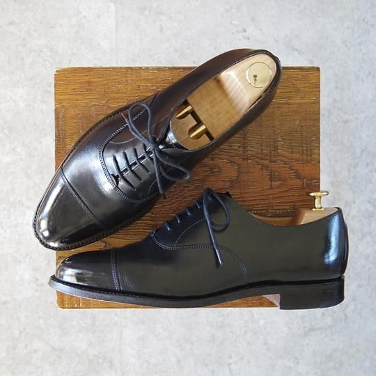 極上★(英)チーニー 7.5E【★ロイドフットウェア別注/Lloyd Footwear】Mシリーズ/89ラスト/ストレートチップ/カーフ/黒/CHEANEY★g236