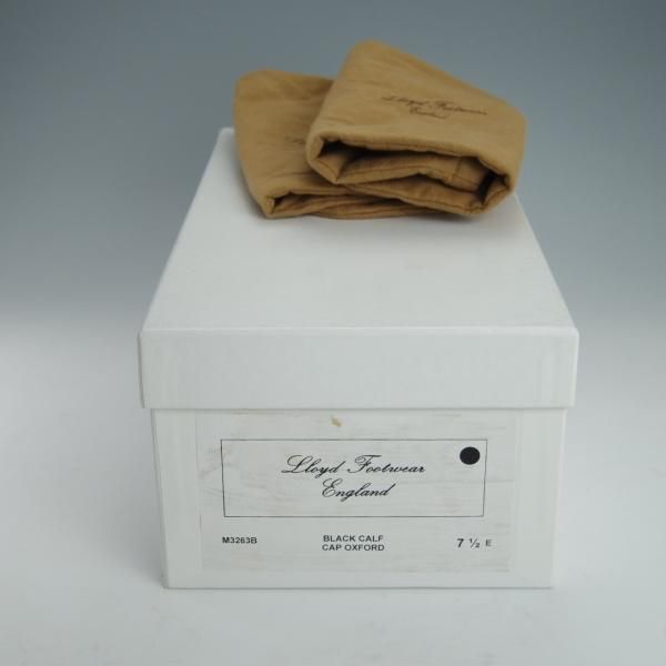 極上★(英)チーニー 7.5E【★ロイドフットウェア別注/Lloyd Footwear】Mシリーズ/89ラスト/ストレートチップ/カーフ/黒/CHEANEY★g236