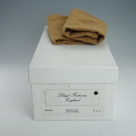 極上★(英)チーニー 7.5E【★ロイドフットウェア別注/Lloyd Footwear】Mシリーズ/89ラスト/ストレートチップ/カーフ/黒/CHEANEY★g236