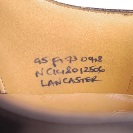 美品★チャーチ 95F/UK9.5【★LANCASTER/173ラスト】5都市ロゴ/ストレートチップ/ポリッシュドバインダーカーフ/黒/メンズ/Church's★g238