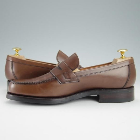 未使用★(スペイン製)YANKO/ヤンコ SIZE 6.5【グッドイヤーウェルテッド製法★14700/CAMBRIDGE】コインローファー/カーフ/NIGER/茶★g239