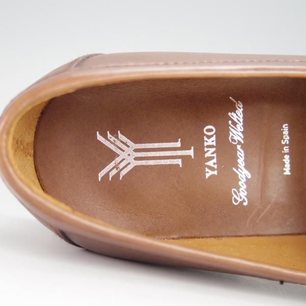 未使用★(スペイン製)YANKO/ヤンコ SIZE 6.5【グッドイヤーウェルテッド製法★14700/CAMBRIDGE】コインローファー/カーフ/NIGER/茶★g239