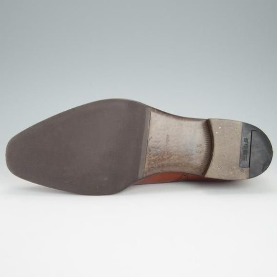★三陽山長 SIZE 8.5【定価￥77,000-★隼之介/R309ラスト】JUNNOSUKE/イミテーションブローグ/カーフ/茶/メンズ/SanyoYamacho★g240