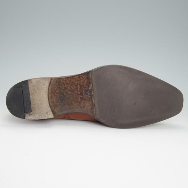 ★三陽山長 SIZE 8.5【定価￥77,000-★隼之介/R309ラスト】JUNNOSUKE/イミテーションブローグ/カーフ/茶/メンズ/SanyoYamacho★g240