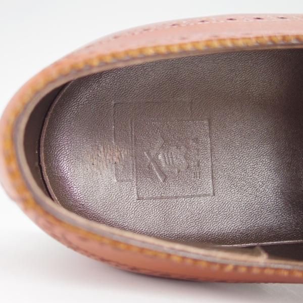 ★三陽山長 SIZE 8.5【定価￥77,000-★隼之介/R309ラスト】JUNNOSUKE/イミテーションブローグ/カーフ/茶/メンズ/SanyoYamacho★g240