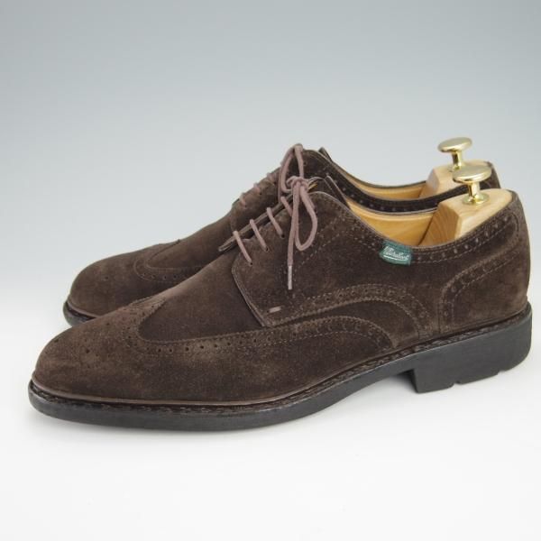 極上★パラブーツ SIZE 8【モデル定価￥74,800-★Andersen/アンデルセン】ギャラクシーソール/フルブローグ/スエード/Paraboot★g241