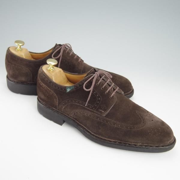 極上★パラブーツ SIZE 8【モデル定価￥74,800-★Andersen/アンデルセン】ギャラクシーソール/フルブローグ/スエード/Paraboot★g241