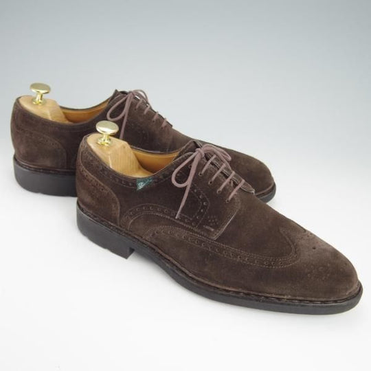 極上★パラブーツ SIZE 8【モデル定価￥74,800-★Andersen/アンデルセン】ギャラクシーソール/フルブローグ/スエード/Paraboot★g241