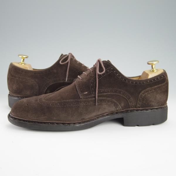 極上★パラブーツ SIZE 8【モデル定価￥74,800-★Andersen/アンデルセン】ギャラクシーソール/フルブローグ/スエード/Paraboot★g241