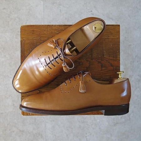 ★(伊)エンツォ・ボナフェ SIZE 40.5【BEAMS別注★ハンドソーンウェルテッド製法/九分仕立て】ホールカット/ビームス/Enzo Bonafe★g242