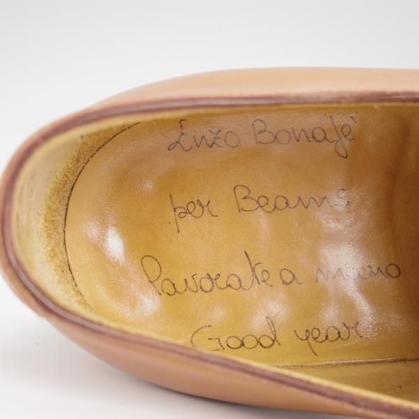 ★(伊)エンツォ・ボナフェ SIZE 40.5【BEAMS別注★ハンドソーンウェルテッド製法/九分仕立て】ホールカット/ビームス/Enzo Bonafe★g242