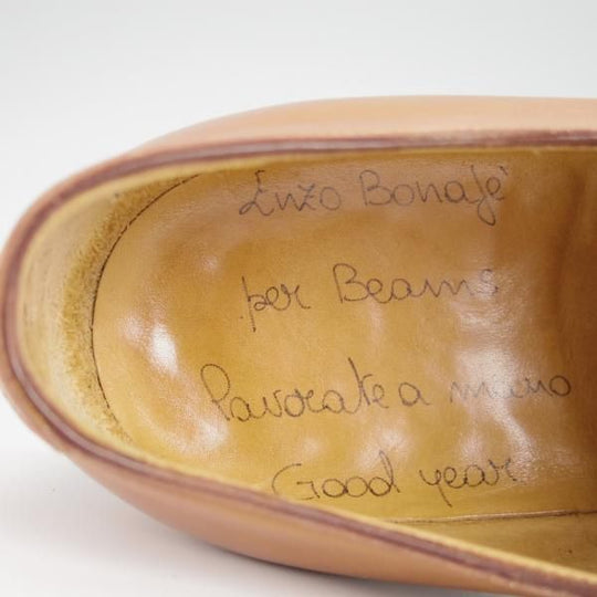 ★(伊)エンツォ・ボナフェ SIZE 40.5【BEAMS別注★ハンドソーンウェルテッド製法/九分仕立て】ホールカット/ビームス/Enzo Bonafe★g242