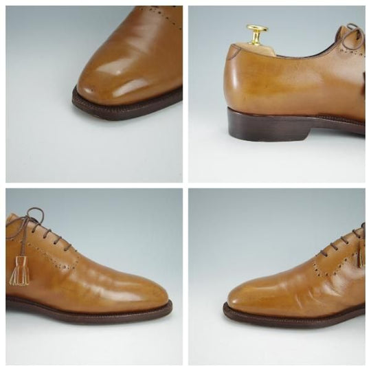 ★(伊)エンツォ・ボナフェ SIZE 40.5【BEAMS別注★ハンドソーンウェルテッド製法/九分仕立て】ホールカット/ビームス/Enzo Bonafe★g242