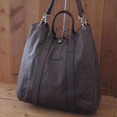 極上★(伊)ダニエル&ボブ【定価10万円以上★クロドーロ/BEYES別注/リザード型押し】2WAY CULODORO/トートバッグ/鞄/革/Daniel&Bob★N5681