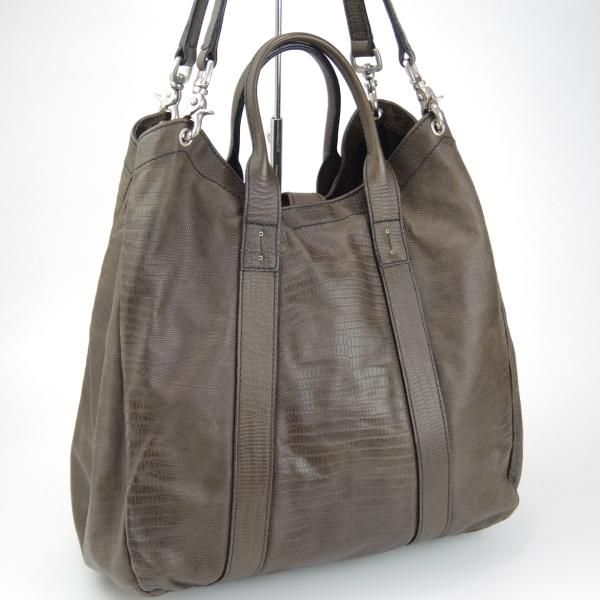 極上★(伊)ダニエル&ボブ【定価10万円以上★クロドーロ/BEYES別注/リザード型押し】2WAY CULODORO/トートバッグ/鞄/革/Daniel&Bob★N5681
